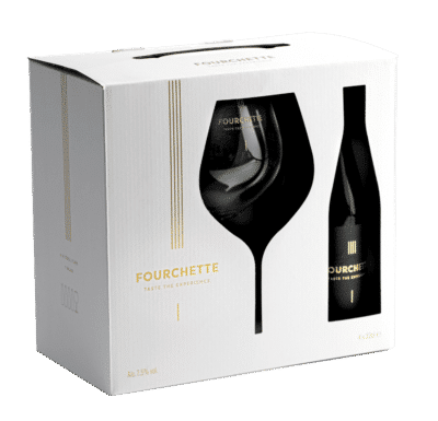 4 X 33cl + Glas Fourchette Geschenkverpakking